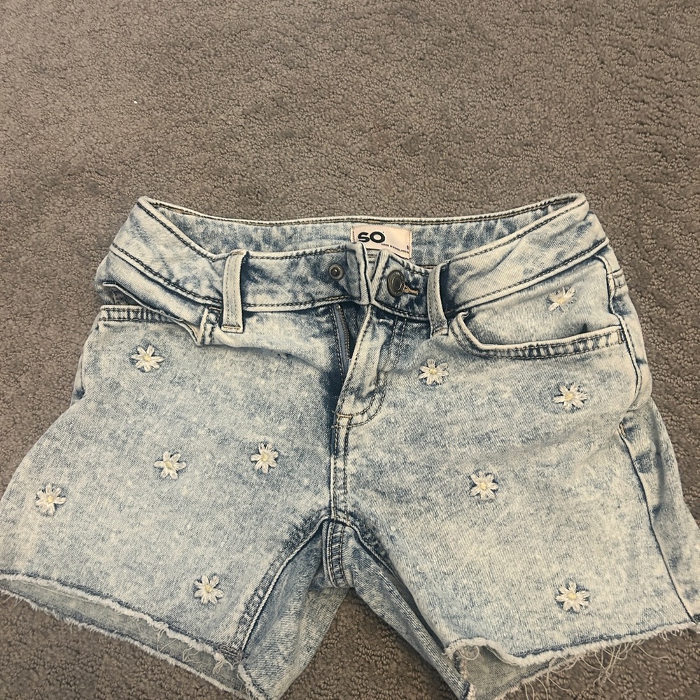 SO Blue Jean Shorts Distressed Vintage Style